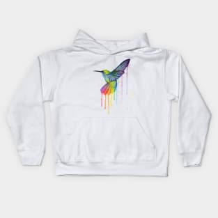 Rainbow Hummingbird Kids Hoodie